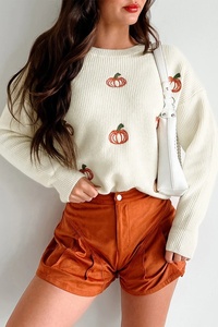 Pull de couleur unie sur les femmes de taille sweat-shirt imprimé personnalisé femmes vêtements broderie sweats et col rond Vintage femmes - Product Image 4