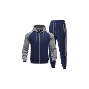 ชุดวอร์มผู้ชาย ABRA SPORTS ผ้าฟลีซระบายอากาศ ชุดเซ็ต 2 ชิ้น เสื้อฮู้ดซิปและกางเกงขายาวเอวยางยืด โพลีเอสเตอร์ 100% - Product Image 2