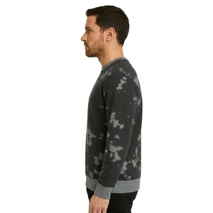 Wholesale Unisex Fleece <b>Men's</b> Crew Neck Tie-Dye Sweatshirt Regular Fit Knitted Cotton <b>Pullover</b> Casual Autumn Wear - Product Image 4