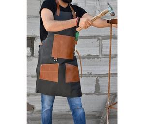 Tablier de travail professionnel en cuir, durable, multi-poches, pour barbier, chef et travail du bois, faible MOQ, commandes en gros OEM - Product Image 5