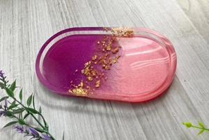 Glitter Inlay Resin Tray Sparkling Decorative Resin Tray for Party Serving and Events Wholesale Serving Platter Art Tool - Product Image 4