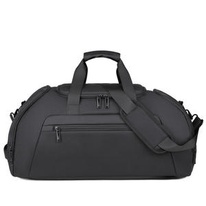 Durable Black Travel Duffel <b>Bag</b> Large Capacity Multi Pocket Weekend <b>Overnight</b> Luggage with Padded Shoulder Strap - Product Image 1