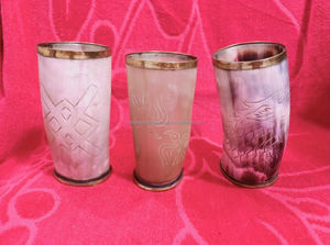 Gobelet en corne de buffle naturelle polie, durable, de taille personnalisée, écologique, fait main, pour articles promotionnels et cadeaux - Product Image 3