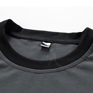 ชุดเสื้อยืดและกางเกงวิ่งผู้ชายสั่งทำขายส่ง ชุดเสื้อยืดและกางเกงขาสั้นสีตัดกัน - Product Image 3