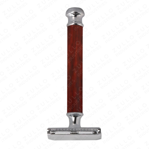 Eco Friendly Wooden Handle Twin Blade Safety Razor Premium Stainless Steel Grooming Tool for <b>Men</b> - Product Image 4