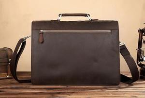 Porte-documents pour ordinateur portable 15 pouces en cuir véritable Crazy Horse, style vintage, pour hommes, usage quotidien, sac de protection pour le bureau, LLB-0354 - Product Image 5