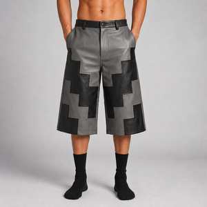 Shorts en similicuir surdimensionnés 400 GSM pour marques urbaines – Marque privée - Product Image 5