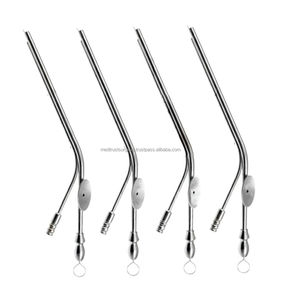 Irrigador de succión ENT de 5.5 pulgadas, angulado, 8 x 12 Fr, instrumento quirúrgico de alta calidad, irrigador de succión para oído, tubo de succión para irrigación - Product Image 3