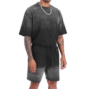 Summer Sunfaded Men's Clothing <b>Set</b> Cut and <b>Sew</b> Cotton Clothes Outfit 2 Piece Sun Faded Shorts T-shirts <b>Sets</b> for Men 2026 - Product Image 1