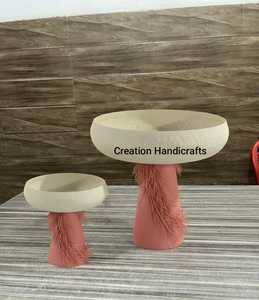 Bol en bois artisanal avec accent oiseau en métal – Décoration d'intérieur haut de gamme, idéal pour servir - Product Image 5
