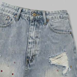 <b>Soft</b> Cotton Summer Men <b>Jeans</b> Jorts With Classic With Pocket Button Fly Design For Casual Street And Holiday Wear - Product Image 5