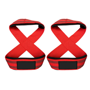 Gym Adjustable Lightweight Comfortable Fabric Weight Lifting Wrist Figure Eight <b>Straps</b> for Bodybuilding Unisex - Product Image 1