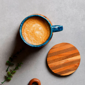 Handmade Wooden Drink Coaster Set Natural Wood Tea Coffee <b>Cup</b> <b>Mat</b> for Home Kitchen Restaurant Table Decor - Product Image 4
