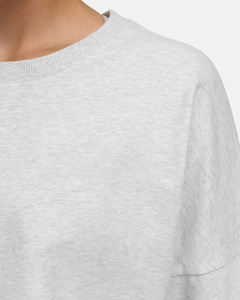 Suéteres Casuales Cortos de Lana para Mujer, Sudadera Corta de Manga Larga con Cuello Redondo, Color Sólido, Forro Polar Transpirable - Product Image 3