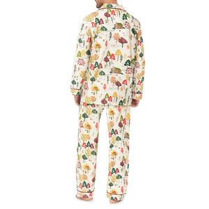 Classic Design Customizable <b>Men's</b> Satin Sleepwear Breathable Lightweight Quick Dry Long Sleeve Lounge <b>Set</b> - Product Image 3