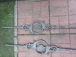 Victorian-style Wrought Iron Pipe Balcony Railing <b>Flooring</b>-mounted Rust-resistant DIY Installation Suitable for Outdoor Use - Product Image 5