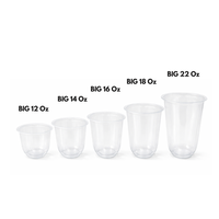 Vaso de Polipropileno PP de Grado Alimenticio en Forma de Domo de 14 Onzas para Negocios de Bebidas