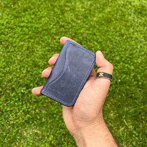 Porte-cartes en cuir cousu à la main portefeuille personnalisé petit ami pour hommes poche avant tous les jours LCR-0065G de transport - Product Image 3