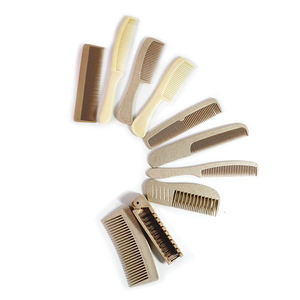 Peine de Pelo Portátil de Plástico de Almidón de Maíz Ecológico Personalizado, Azul Claro, Sencillo y Moderno, para Salón de Belleza - Product Image 2