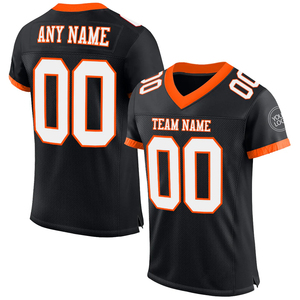 Maillots de football américain à manches courtes, dernière collection, 100% polyester, respirants, antibactériens, grandes tailles, logo personnalisé sur le devant pour les équipes - Product Image 3