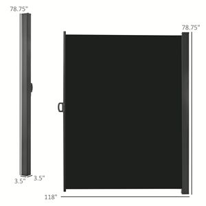 Protector Retráctil para Entrada de Vehículos de 118" x 79", Toldo Lateral, Pantalla de Privacidad para Exteriores Toldo Lateral de 6m de Ancho - Product Image 2
