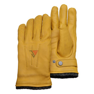 Gants en cuir véritable, gants de conduite, doublure chaude en cachemire et laine, gants classiques en peau de mouton, cousus à la main - Product Image 4