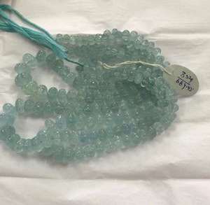 Perles de pierres précieuses en aquamarine bleue naturelle sculptées en forme de melon de 4 mm et 8 mm, certifiées IGI, fournitures pour la fabrication de bijoux, tendances Alibaba - Product Image 2