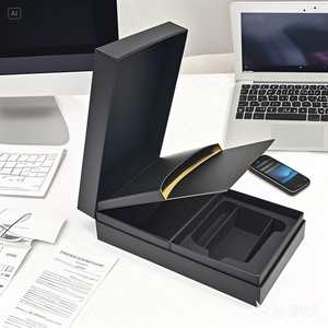 Caja Plegable de Papel Ecológico de Lujo Portátil Personalizada para Productos Electrónicos, Cargador Inalámbrico para Teléfono Móvil - Product Image 4