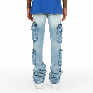 Pantalon en jean pour homme style hip-hop, coton, effet usé, haute qualité, design personnalisé, mode décontractée, toutes saisons, pantalon en denim pour homme - Product Image 5