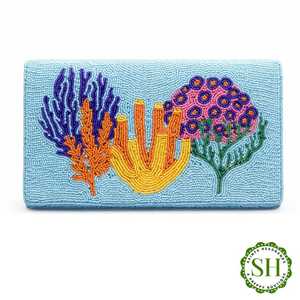 Saints Embroidered Polyester Handmade Rectangular Purse Headband Turquoise Textile Washable Snap Closure Daily Use - Product Image 5