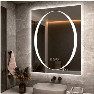 Specchio LED da Bagno RGB a Tre Colori Controllabile Tramite Touch, Luminosità Regolabile, Anti-Appannamento, Vetro Temperato Anti-Rottura - Il Nostro Best-Seller - Product Image 4