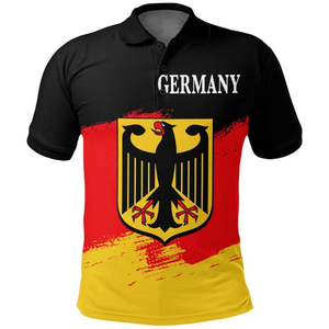 Camiseta de Fútbol de Alemania para Hombre, Manga Corta, Cuello Camisero, Impresión por Transferencia de Calor, Transpirable, Absorbe la Humedad, Corte Regular, con Botones - Product Image 3
