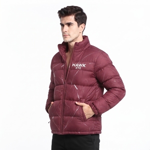 High Quality Men <b>Padded</b> Winter Jacket Sublimation Design Puffer <b>Coat</b> Stand Collar Full Zip Fashion Streetwear Cold Weather Wear - Product Image 6