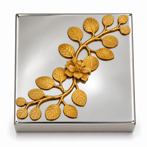 Boîte à chocolats décorative en forme de branche dorée pour mariages, événements et cadeaux haut de gamme, tailles et couleurs personnalisées disponibles ici - Product Image 1