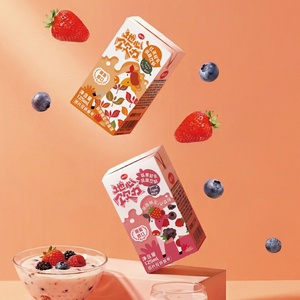 Vedan <b>Berry</b> <b>Light</b> Milk Drink 125ml Low Fat Flavored Fruit Juice Box Packaging - Product Image 6