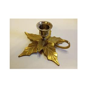 Vintage Brass Botanical Leaf <b>Candlestick</b> Holder Handcrafted Floral Candle Stand for Home Decor Dining Table Wedding - Product Image 1