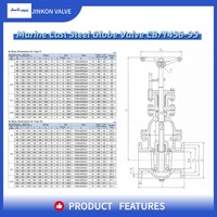 Katup Bola Besi Cor Laut CB/T465-1995 DN80 DN125 DN150 Berflens Manual untuk Kapal, Katup Air Laut, Pasokan Langsung Pabrik