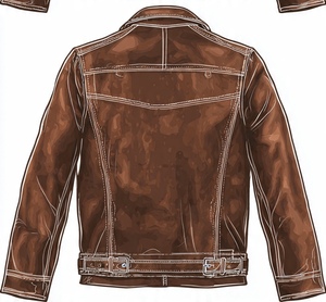 Veste en cuir de haute qualité, très élégante et stylée - Product Image 4