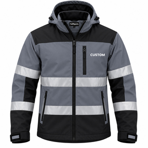 Chaqueta de Trabajo de Alta Visibilidad para Hombre, Reflectante, Impermeable, Resistente al Viento, Ropa de Trabajo para Construcción de Carreteras - Product Image 1