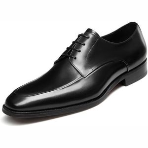 Chaussures d'automne en cuir véritable à bout carré, style décontracté, motif écossais, talon compensé, grandes tailles pour un confort paresseux à enfiler - Product Image 3
