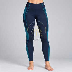 Pantalones de equitación para mujer diseñados con tela elástica, ajuste cómodo y costuras duraderas para el uso ecuestre diario. - Product Image 2