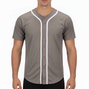 Maillot de baseball et de softball 100% haute qualité, vêtements de sport, couleur personnalisée, t-shirt antibactérien, séchage rapide, respirant, pour hommes - Product Image 1
