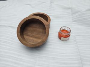 Cuenco de Madera Hecho a Mano de Primera Calidad para Velas |   Contenedor Rústico para Velas de Navidad, para Cera de Soja y Cera de Abeja - Product Image 4