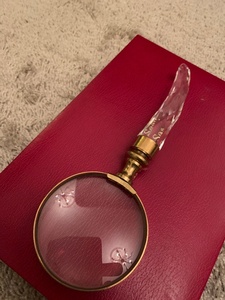 Loupe de luxe en cristal avec poignée décorative, lentille de lecture vintage, accessoire de bureau élégant, cadeau de style antique - Product Image 6