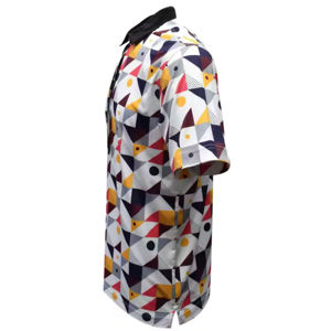 Camisa Polo con Estampado Geométrico para Hombre, Manga Corta, Informal, Verano, Transpirable, Ligera, con Patrón Moderno, para Golf y Tenis - Product Image 3