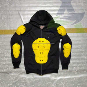 Sudadera con Capucha de Motociclista Fabricada con Forro Polar, Aprobada por la CE, Sudaderas con Capucha de Kevlar Unisex, Almohadillas Amarillas Nivel 2, Aprobadas por la CE - Product Image 2