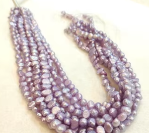 Cadena suelta de moda, una fila de perlas de agua dulce, perlas naturales sueltas de 16 pulgadas, venta al por mayor, fabricación de joyas, cuentas para collar - Product Image 2