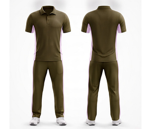 Custom Printed <b>Cricket</b> Uniform Supplier Full Sublimation Printing | Men Women Youth <b>Cricket</b> Wears Polo Shirt and Trouser - Product Image 3