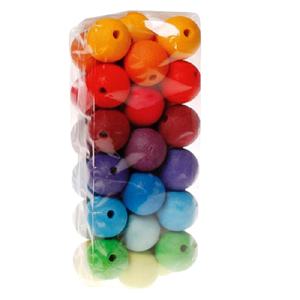 Cuentas de Madera de 30 mm, Multicolores, Forma Personalizada y Cuentas de Madera de Colores, Hechas a Mano, Producto Indio - Product Image 1