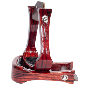 Estribos de carreras de barriles para montura western, con plataforma de goma y madera, 2 pulgadas, tamaños personalizados, herrajes de latón, paquete de 2 - Product Image 5
